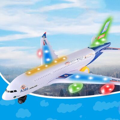 SALALIS Avion grand modèle SALALIS Avion jouet Modèle davion électrique A380 de 43CM de jeux mecanique modèle réduit davion - Publicité SALALIS Avion grand modèle SALALIS Avion jouet Modèle davion électrique A380 de 43CM de jeux mecanique modèle réduit davion - Publicité
