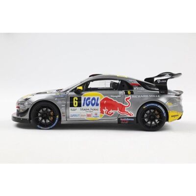Miniature - SOLIDO - Alpine A110 RGT+ - Rallye du Mont Blanc 2024 (S. Loeb / L. Godey) - Gris/Blanc - 1/18 Blanc - Publicité Miniature - SOLIDO - Alpine A110 RGT+ - Rallye du Mont Blanc 2024 (S. Loeb / L. Godey) - Gris/Blanc - 1/18 Blanc - Publicité