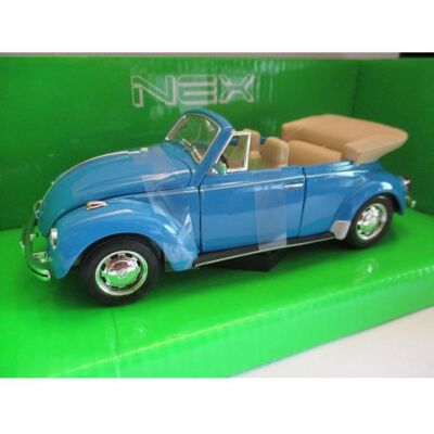 Modèle réduit - WELLY - Volkswagen Beetle Convertible - Bleu - Échelle 1/24 - Mixte Bleu - Publicité Modèle réduit - WELLY - Volkswagen Beetle Convertible - Bleu - Échelle 1/24 - Mixte Bleu - Publicité