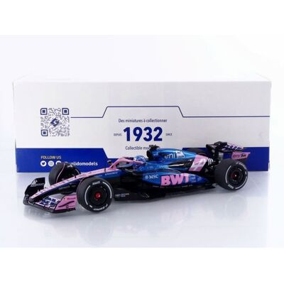 Véhicule miniature 1/18 - SOLIDO - ALPINE A525 - Bahrain GP 2025 - P. Gasly - Bleu/Rose - Publicité Véhicule miniature 1/18 - SOLIDO - ALPINE A525 - Bahrain GP 2025 - P. Gasly - Bleu/Rose - Publicité