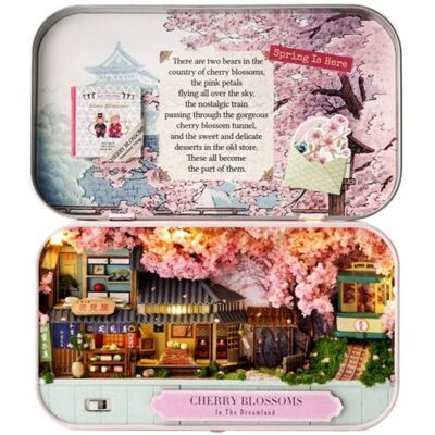TNEAYWHE Book Nook - Kit DIY à construire Maquette 3D Serre Livre - Sakura Box Creanook - 14 x 16 x 25 cm UMD MUSICAL - Publicité TNEAYWHE Book Nook - Kit DIY à construire Maquette 3D Serre Livre - Sakura Box Creanook - 14 x 16 x 25 cm UMD MUSICAL - Publicité