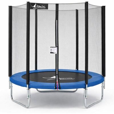 Trampoline KANGUI - BLEU Ø 180‑183 cm – Enfant – Filet de sécurité – Certification CE & NF EN 71–14 Bleu - Publicité Trampoline KANGUI - BLEU Ø 180‑183 cm – Enfant – Filet de sécurité – Certification CE & NF EN 71–14 Bleu - Publicité