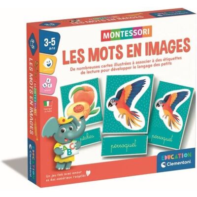 Montessori - Clementoni - Les mots en images - Jeu éducatif développement du lexique - Dés 3 ans Bleu - Publicité Montessori - Clementoni - Les mots en images - Jeu éducatif développement du lexique - Dés 3 ans Bleu - Publicité