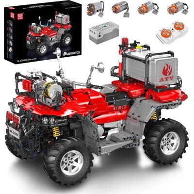 Mould King 23003 Jouets techniques de voiture Le véhicule pompier RC ATV Bloc de construction Assemblage moto Ensemble de briques - Publicité Mould King 23003 Jouets techniques de voiture Le véhicule pompier RC ATV Bloc de construction Assemblage moto Ensemble de briques - Publicité