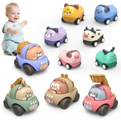 Voiture Bebe 1 an 10 Pièces Jouets Friction Véhicules Animaux Pull Back Voiture Petite Voitures Enfant 1 2 3 Ans Éducation - Publicité Voiture Bebe 1 an 10 Pièces Jouets Friction Véhicules Animaux Pull Back Voiture Petite Voitures Enfant 1 2 3 Ans Éducation - Publicité