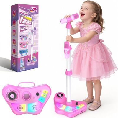 CARTOREL Microphone pour Enfants avec SupportMicro Karaoke Enfant avec Support et LumièreCadeau Anniversaire Fille 3-12 AnsMicros (Rose) - Publicité CARTOREL Microphone pour Enfants avec SupportMicro Karaoke Enfant avec Support et LumièreCadeau Anniversaire Fille 3-12 AnsMicros (Rose) - Publicité