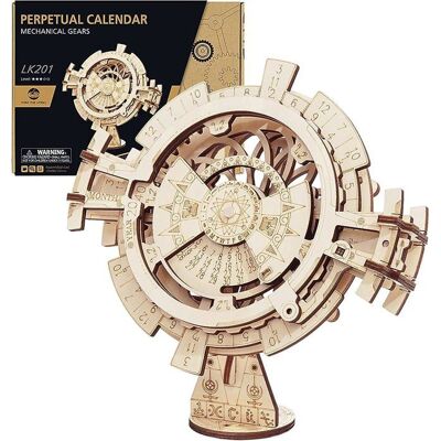 Puzzle 3D bois pour adultes - ROBOTIME DIY calendrier perpétuel Craft Kits modèle découpé au laser pour construire de grands - Publicité Puzzle 3D bois pour adultes - ROBOTIME DIY calendrier perpétuel Craft Kits modèle découpé au laser pour construire de grands - Publicité