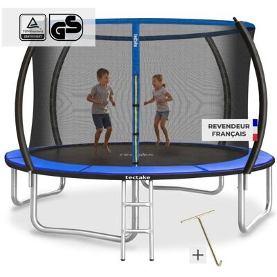 Trampoline - TECTAKE - Trampoline JUMPY certifié GS en acier avec filet de sécurité et échelle daccès Ø 305 cm - Noir/Bleu Noir - Publicité Trampoline - TECTAKE - Trampoline JUMPY certifié GS en acier avec filet de sécurité et échelle daccès Ø 305 cm - Noir/Bleu Noir - Publicité