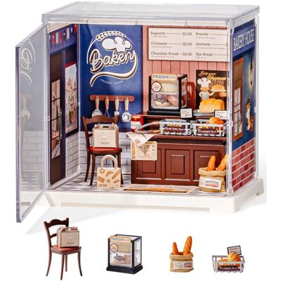 Puzzle 3D - ROBOTIME Kit de maison miniature à monter soi-même Boulangerie au beurre Super Creator - Publicité Puzzle 3D - ROBOTIME Kit de maison miniature à monter soi-même Boulangerie au beurre Super Creator - Publicité