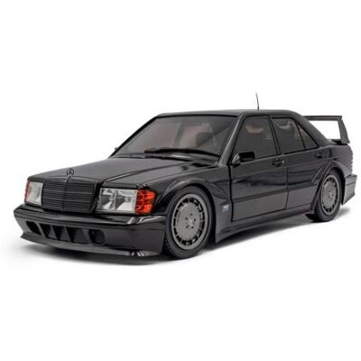 Voiture miniature 1/18 - SOLIDO - MERCEDES‑BENZ 190 (W201) EVO II - Noir - 1990 - Édition Works Noir - Publicité Voiture miniature 1/18 - SOLIDO - MERCEDES‑BENZ 190 (W201) EVO II - Noir - 1990 - Édition Works Noir - Publicité