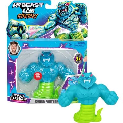 Figurine élastique - MRBEAST LAB - Goo Jit Zu - Cobra Panthère - 11 cm Bleu - Publicité Figurine élastique - MRBEAST LAB - Goo Jit Zu - Cobra Panthère - 11 cm Bleu - Publicité
