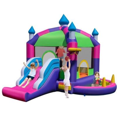 COSTWAY Château Gonflable 5 en 1 avec Toboggan et Toit 385 x 3325 x 300 cm Intérieur et Extérieur pour Enfants 3 ans+ - Publicité COSTWAY Château Gonflable 5 en 1 avec Toboggan et Toit 385 x 3325 x 300 cm Intérieur et Extérieur pour Enfants 3 ans+ - Publicité