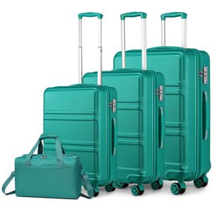 KONO Ensemble de 4 Valises de Voyage Rigide Légere Valise (51.5/65/75cm) à 4 roulettes avec Serrure TSA + Sac de Voyage Ryanair Bleu Bleu - Publicité KONO Ensemble de 4 Valises de Voyage Rigide Légere Valise (51.5/65/75cm) à 4 roulettes avec Serrure TSA + Sac de Voyage Ryanair Bleu Bleu - Publicité