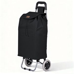 VOUNOT® Chariot de courses 2 en 1 pliable 59L - caddie et diable - sac en oxford avec poche zippée - 2 roues - noir Noir - Publicité VOUNOT® Chariot de courses 2 en 1 pliable 59L - caddie et diable - sac en oxford avec poche zippée - 2 roues - noir Noir - Publicité