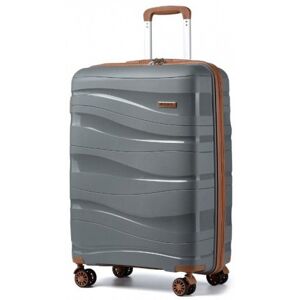 KONO Valise Bagage Cabine 55x40x20cm Rigide Polypropylène Valise de Voyage à 4 roulettes et Serrure TSA Plus de Contenance 39L Gris Gris - Publicité KONO Valise Bagage Cabine 55x40x20cm Rigide Polypropylène Valise de Voyage à 4 roulettes et Serrure TSA Plus de Contenance 39L Gris Gris - Publicité