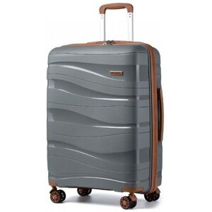 Kono Valise Bagage Cabine 55x40x20cm Rigide Polypropylène Léger Portable Valise de Voyage à 4 roulettes et Serrure TSA 39L Gris Gris - Publicité Kono Valise Bagage Cabine 55x40x20cm Rigide Polypropylène Léger Portable Valise de Voyage à 4 roulettes et Serrure TSA 39L Gris Gris - Publicité