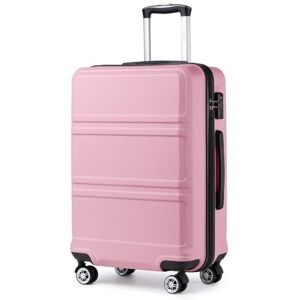 Kono Valise Cabine Grand Taille 75x48x30cm Valise Bagage a Main Rigide ABS Valise de Voyage à 4 roulettes et Serrure TSA Rose Rose - Publicité Kono Valise Cabine Grand Taille 75x48x30cm Valise Bagage a Main Rigide ABS Valise de Voyage à 4 roulettes et Serrure TSA Rose Rose - Publicité