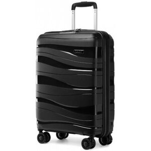 Kono Valise Cabine Moyenne 66x46x26cm Rigide Polypropylène Léger Portable Valise de Voyage à 4 roulettes et Serrure TSA 70L Noir Noir - Publicité Kono Valise Cabine Moyenne 66x46x26cm Rigide Polypropylène Léger Portable Valise de Voyage à 4 roulettes et Serrure TSA 70L Noir Noir - Publicité