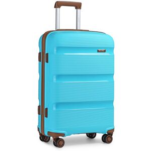 Kono Valise Cabine Taille Moyenne 65x44x27cm Valises de Transport Rigide en Polypropylène à 4 roulettes avec Serrure TSA Bleu/brun Bleu - Publicité Kono Valise Cabine Taille Moyenne 65x44x27cm Valises de Transport Rigide en Polypropylène à 4 roulettes avec Serrure TSA Bleu/brun Bleu - Publicité