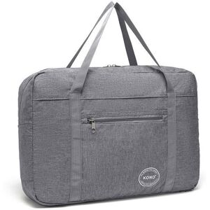 KONO Sac de Voyage Pliable 45x32x14cm Bagage Cabine Imperméable en Tissu Valise de Voyage Sac de Voyage Léger pour Homme/Femme Gris Gris - Publicité KONO Sac de Voyage Pliable 45x32x14cm Bagage Cabine Imperméable en Tissu Valise de Voyage Sac de Voyage Léger pour Homme/Femme Gris Gris - Publicité