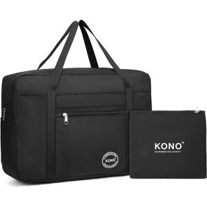 Kono Sac de Voyage Pliable Sac Cabine 45x32x14cm Grand Sac de Sport Pliable Multi-Poches Imperméable Résistant à lUsure Noir Noir - Publicité Kono Sac de Voyage Pliable Sac Cabine 45x32x14cm Grand Sac de Sport Pliable Multi-Poches Imperméable Résistant à lUsure Noir Noir - Publicité