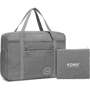 Kono Sac de Voyage Pliable Sac Cabine 45x32x14cm Grand Sac de Sport Pliable Multi-Poches Imperméable Résistant à lUsure Gris Gris - Publicité Kono Sac de Voyage Pliable Sac Cabine 45x32x14cm Grand Sac de Sport Pliable Multi-Poches Imperméable Résistant à lUsure Gris Gris - Publicité
