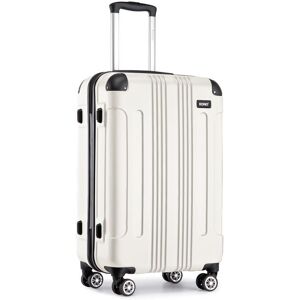 Kono Valise Cabine Valises de Voyage 65x42x26cm Bagages à Coque Dure en ABS léger Valise 4 Roues Spinner Business Trip Beige - Publicité Kono Valise Cabine Valises de Voyage 65x42x26cm Bagages à Coque Dure en ABS léger Valise 4 Roues Spinner Business Trip Beige - Publicité