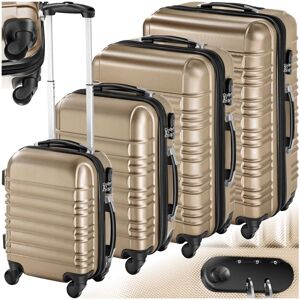 Valise - TECTAKE - Set de valises trolley rigides en plastique abs 50 x 32 x 76 cm - Champagne Jaune - Publicité Valise - TECTAKE - Set de valises trolley rigides en plastique abs 50 x 32 x 76 cm - Champagne Jaune - Publicité
