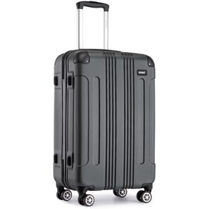 KONO Valise Cabine 54x36x21cm Valise de Voyage Bagage à Main en Coquille Dure ABS léger 4 Roues Spinner Business Trip Trolley 40L Gris Gris - Publicité KONO Valise Cabine 54x36x21cm Valise de Voyage Bagage à Main en Coquille Dure ABS léger 4 Roues Spinner Business Trip Trolley 40L Gris Gris - Publicité