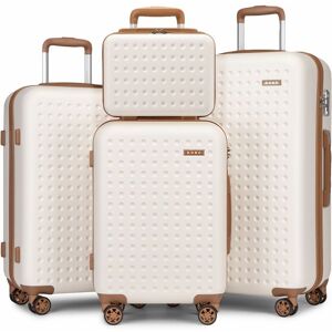 Kono Set de 4 Valises de Voyage (31/55/65/75cm) ABS+PC Valise Rigide Trolley Ultra Légère Bagage 4 roulettes avec Serrure TSA - Publicité Kono Set de 4 Valises de Voyage (31/55/65/75cm) ABS+PC Valise Rigide Trolley Ultra Légère Bagage 4 roulettes avec Serrure TSA - Publicité