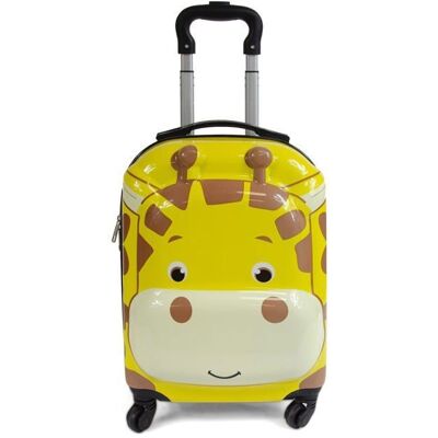 KINSTON Valise Cabine à roulettes pour Enfants Bagages à Motifs Animaux : Girafe Jaune Jaune - Publicité KINSTON Valise Cabine à roulettes pour Enfants Bagages à Motifs Animaux : Girafe Jaune Jaune - Publicité