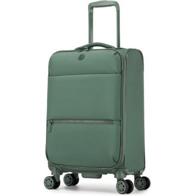 Kono Valise Cabine 59.5x36.5x25cm Ultralégère en Softshell - 4 Roues Multidirectionnelles Silencieuses - Grand Compartiment - Vert Vert - Publicité Kono Valise Cabine 59.5x36.5x25cm Ultralégère en Softshell - 4 Roues Multidirectionnelles Silencieuses - Grand Compartiment - Vert Vert - Publicité