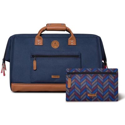 Sac de voyage - CABAIA - Adventurer Essentials Duffle Bag - Bleu foncé - Marron - 40L Bleu - Publicité Sac de voyage - CABAIA - Adventurer Essentials Duffle Bag - Bleu foncé - Marron - 40L Bleu - Publicité