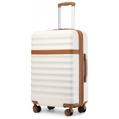 Kono Valise Grande Rigide Valise de Voyage 75x47x29.5cm Bagage à Main Valise ABS Valises Trolley à 4 roulettes et Serrure TSA Rose Blanc - Publicité Kono Valise Grande Rigide Valise de Voyage 75x47x29.5cm Bagage à Main Valise ABS Valises Trolley à 4 roulettes et Serrure TSA Rose Blanc - Publicité