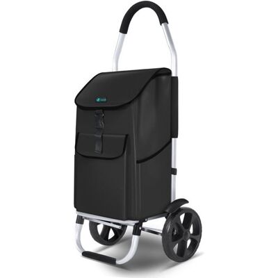 Vounot Chariot de Courses Pliable - Sac Étanche Détachable - 55l Noir - Publicité Vounot Chariot de Courses Pliable - Sac Étanche Détachable - 55l Noir - Publicité