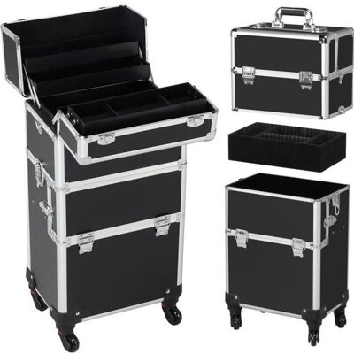 Yaheetech Mallette Maquillage Valise Cosmetique - Noir Noir - Publicité Yaheetech Mallette Maquillage Valise Cosmetique - Noir Noir - Publicité