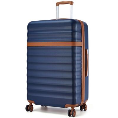 Kono Valise de Voyage Grande 75x47x29.5cm Rigide Bagage à Main Valise ABS Valises Trolley à 4 roulettes et Serrure TSA Marine Bleu - Publicité Kono Valise de Voyage Grande 75x47x29.5cm Rigide Bagage à Main Valise ABS Valises Trolley à 4 roulettes et Serrure TSA Marine Bleu - Publicité
