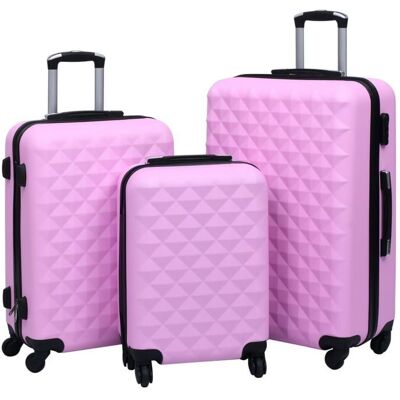 vidaXL Ensemble de valises rigides 3 pcs Rose ABS 92414 Rose - Publicité vidaXL Ensemble de valises rigides 3 pcs Rose ABS 92414 Rose - Publicité