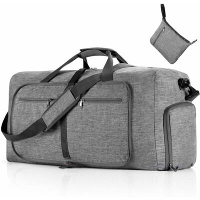 Sac de Voyage Pliable - FREOSEN - 115L - Imperméable - Compartiment Chaussures Gris - Publicité Sac de Voyage Pliable - FREOSEN - 115L - Imperméable - Compartiment Chaussures Gris - Publicité