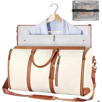 XJYDNCG Sac à vêtements de voyagesac de sport pour femme en cuir PU avec compartiment à chaussuressac de voyage imperméable02 Beige - Publicité XJYDNCG Sac à vêtements de voyagesac de sport pour femme en cuir PU avec compartiment à chaussuressac de voyage imperméable02 Beige - Publicité