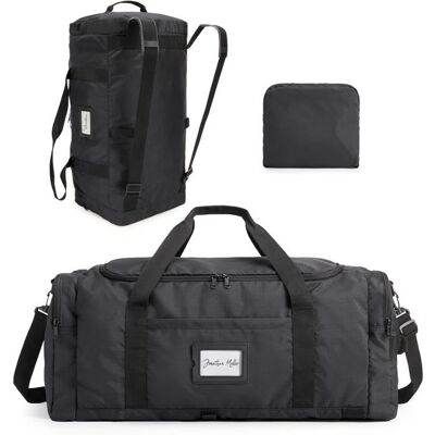 Sac de voya pliable BAGSAMRT 60L grand sac de voya pour homme sac à dos de voya 4 en 1 sac de week-end cabine noir Noir - Publicité Sac de voya pliable BAGSAMRT 60L grand sac de voya pour homme sac à dos de voya 4 en 1 sac de week-end cabine noir Noir - Publicité