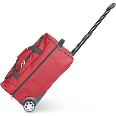 KINSTON Sac de Voyage Trolley Rouge - Sac à roulettes canne télescopique compartiment spacieux poche zippée idéal week-end Rouge - Publicité KINSTON Sac de Voyage Trolley Rouge - Sac à roulettes canne télescopique compartiment spacieux poche zippée idéal week-end Rouge - Publicité