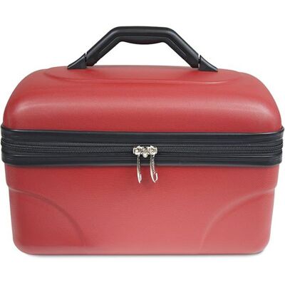 Vanity Rigide KINSTON – (ABS) - Rouge - Grande capacité L 34 5 x H 20 x P 21 cm Rouge - Publicité Vanity Rigide KINSTON – (ABS) - Rouge - Grande capacité L 34 5 x H 20 x P 21 cm Rouge - Publicité