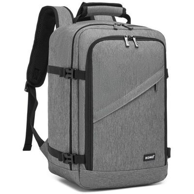 Kono Sac à Dos 40x30x20cm Sac à dos Ryanair Bagage à Main 24L pour Sous Siège Avion pour Femme Homme Gris Gris - Publicité Kono Sac à Dos 40x30x20cm Sac à dos Ryanair Bagage à Main 24L pour Sous Siège Avion pour Femme Homme Gris Gris - Publicité