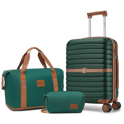 Kono Set de 3 Valises de Voyage 55cm Valise et 4 roulettes avec Serrure + Pliable Sac de Voyage avec Trousse de Maquillage Bleu Bleu - Publicité Kono Set de 3 Valises de Voyage 55cm Valise et 4 roulettes avec Serrure + Pliable Sac de Voyage avec Trousse de Maquillage Bleu Bleu - Publicité