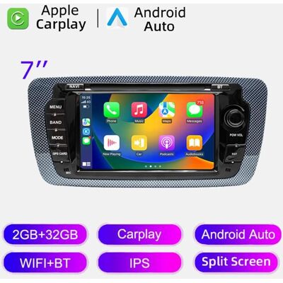 1001 PILES BATTERIES Autoradio sans fil CarPlay Android Auto pour Seat Ibiza 6j 2009 - 2013 4G WiFi multimédia GPS Navigation 2din 7 unité principale Noir - Publicité 1001 PILES BATTERIES Autoradio sans fil CarPlay Android Auto pour Seat Ibiza 6j 2009 - 2013 4G WiFi multimédia GPS Navigation 2din 7 unité principale Noir - Publicité