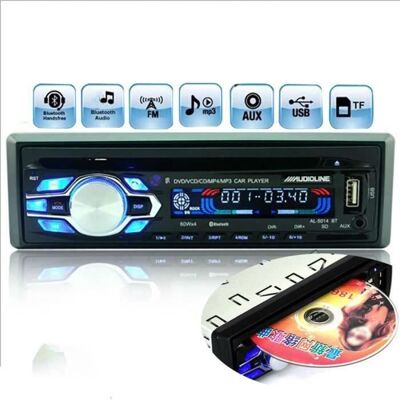 OEM 12V Universal unique Din voiture lecteur DVD CD USB SD FM auxine Bluetooth Auto Radio MP3 Autoradio Noir - Publicité OEM 12V Universal unique Din voiture lecteur DVD CD USB SD FM auxine Bluetooth Auto Radio MP3 Autoradio Noir - Publicité