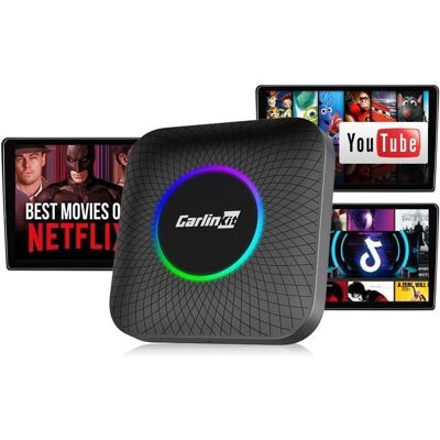 CarlinKit Wireless Carplay/Android Auto AIBox Adaptateur Android 13.0 8+128G Prend en Charge Youtube Netflix etc. Noir - Publicité CarlinKit Wireless Carplay/Android Auto AIBox Adaptateur Android 13.0 8+128G Prend en Charge Youtube Netflix etc. Noir - Publicité