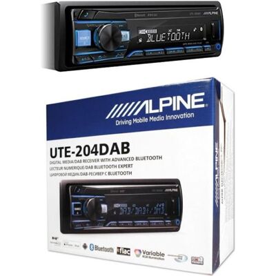 1 ALPINE UTE-204DAB autoradio 1 din numérique média stéréo récepteur dab/usb/flac avec bluetooth avancé avec dab 1 pièce Noir - Publicité 1 ALPINE UTE-204DAB autoradio 1 din numérique média stéréo récepteur dab/usb/flac avec bluetooth avancé avec dab 1 pièce Noir - Publicité