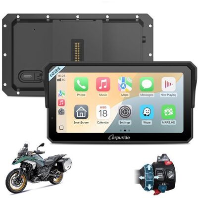 CARPURIDE W602BS Pro Autoradio 6Écran CarPlay pour BMW Moto Natif Wonder Wheel Contrôle Lecture de Données CarPlay Android Auto Noir - Publicité CARPURIDE W602BS Pro Autoradio 6Écran CarPlay pour BMW Moto Natif Wonder Wheel Contrôle Lecture de Données CarPlay Android Auto Noir - Publicité